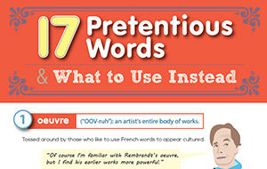 17 Pretentious Words & What to Use Instead (Infographic)