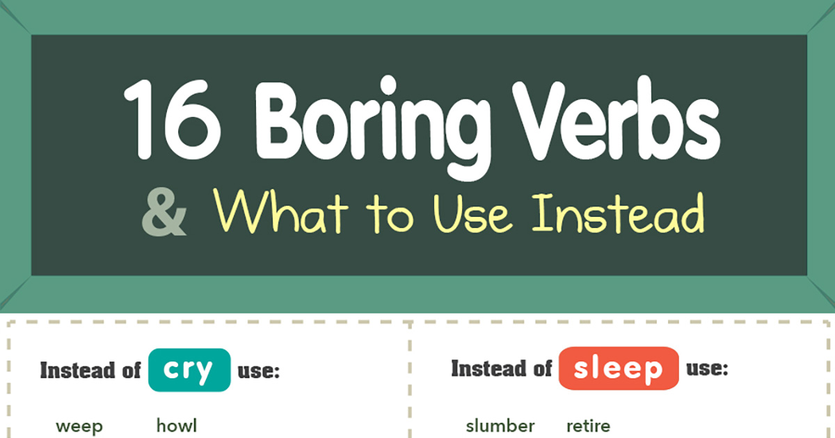 16-boring-verbs-what-to-use-instead-infographic