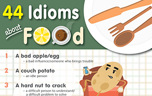 start off descriptive essay 44 Idioms about Food (Infographic)
